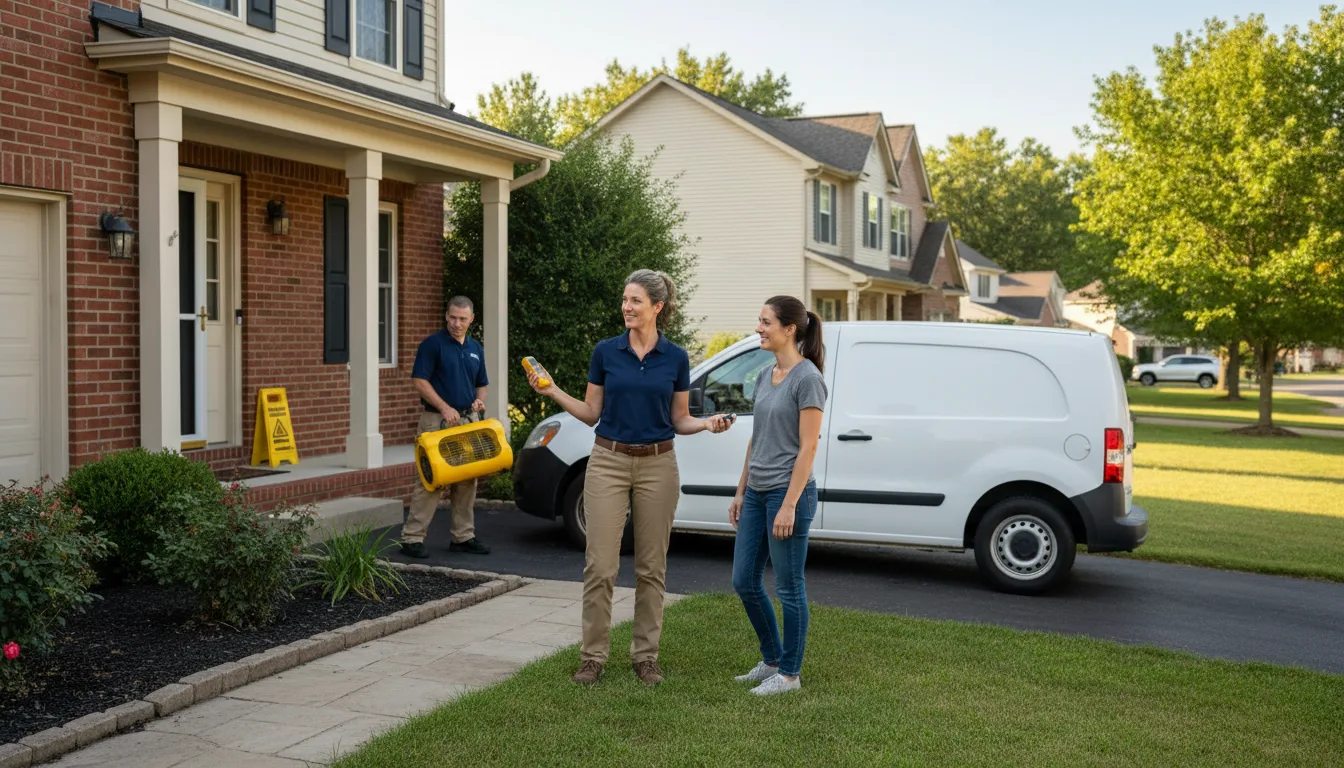 Residential water damage restoration in Clare, IL